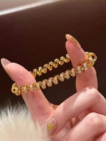 rakol 1 件时尚个性化电话线方晶锆石装饰缠绕手链 - 奢华小众高端设计礼物