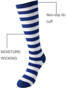 Knee High Socks Stripes Girls Cotton Calf Athletic Tube Socks,SOCKS