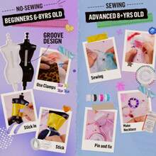 Fashion Designer Kit For Girls With 6 Mannequins - Arts And Crafts Kit- Sewing Kit For Girls Doll Accessories DIY Set Creativity DIY Arts & Crafts Toys With Mannequins Gift For 6-8 8-12 Year Old-Gifts For Teen Christmas Girls - Multicolor - View 4