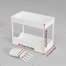 Zwei-Etagen Unterschrank Aufbewahrungsregal, Ausziehbarer Schubladenhalter für Küche, Badezimmer, Schrank, Schrank