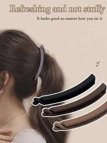 5/1 Pieza Nuevo Accesorio de Cabello de Alta Gama Clip de Banana, Clips Verticales, Clips para Cola de Caballo, Clips para Cola de Caballo Resistentes, Clips Verticales de Alta Gama con Pliegues, Accesorios de Cabello para la Parte Posterior de la Cabeza de Alta Gama, Accesorios de Cabello de Estilo Simple de unicolor, Adecuado para Uso Diario, Fiestas, Trabajo, Viajes, etc. Accesorios de Cabello, Para Mujeres, Otoño, Viajes, Herramientas de Cabello, Accesorios para Mujeres, Cosas de Cabello, Regalos, Viajes, Regalos para Mujeres, Cosas de Cabello, Rellenos de Calcetines