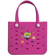 Multi-Size Rubber Women's Beach Bag, EVA Waterproof And Durable Shoulder Tote Bag, Fashionable And Casual, A Lightweight Handbag And Shopping Bag With Multiple Colors Available, Suitable For Beach, Swimming Pool, Vacation Travel - Large/Medium/Small - 彩色 - 查看 22