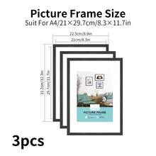 1/2/3/4pcs Wooden Photo Frame, Oak Picture Frames , White, Black Wooden Frame For Amazing Gift&Wall Art Decor, For Home, Living Room, Office Tabletop Frame And Wall Frame, Beautiful To Display Your Framliy Painting Art, Travel Photo, Graduation Photo Frame, Wedding Photo Frame Ideal Gift, A3/A4/30X40cm