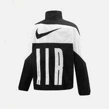 男款 AS M NIKE AIR WOVEN TRACK JACKET，梭织连帽夹克 HV0881-010 - 黑色 - 查看 2