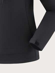 Women's Thermal Thermal Lined Waterproof Windproof Softshell Hiking Jacket – Thick Warm Outdoor Hooded Trekking Coat With Zip Pockets, Breathable Camping & Mountaineering Rain Jacket,Winter,Skiing - Black - View 5