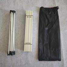 1 pieza Mesa plegable de aleación de aluminio portátil para acampada al aire libre, superficie mate ligera