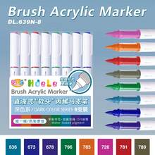 240/120/72/56/24/8 Farben Acrylstifte, flüssige Tinte mit weicher Spitze, für Studenten, nicht transparent, mischbar, vielfältige Farboptionen, Aquarellpinselstift, hochwertige Kunstbedarf, Schul- und Lernbedarf