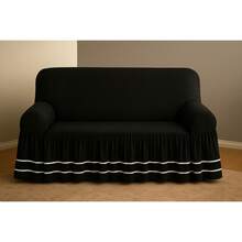 Dalia 2x3 Seater Sofa Cover With Ruffle Colors - màu đen - Xem 5