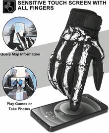 Guantes de Invierno para Hombres y Mujeres - A-115 Frío-(75% Caliente) Negro - Ver 6