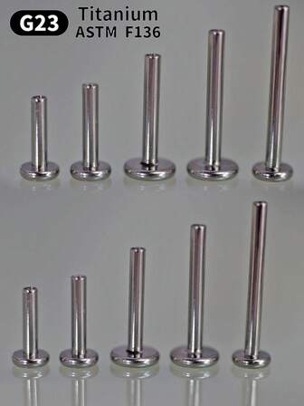 10 件/套钛合金 ASTM F136 内螺纹杆 6 毫米/8 毫米/10 毫米/12 毫米 16G（1.2 毫米）适用于 0.9 毫米螺纹附件