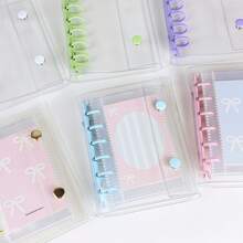 A7 Transparent Portable File Folder With Double Snap Design, Can Store Beautiful Photos, Can Be Used As Photo Album, Money Saving, Stationery, Notebook, Sticker Book, Office Supplies, School Supplies, Back To School