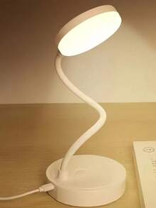 360° Adjustable Gooseneck Design USB Lamp With 3-Color Dimming (White/Neutral/Warm Light), Multifunctional As Phone Holder, LED Eye-Care Desk Lamp For Office, Study, Home, Bedroom