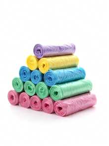 1 个带盖脚踏垃圾桶，塑料材质，卫生防臭，大容量收纳，静音缓降设计，适用于家庭客厅卧室/厨房，配有彩色垃圾袋，日常清洁必备，装饰风格，垃圾桶，办公桌配件，黑色垃圾桶，浴室垃圾桶，垃圾桶，卧室，收纳盒，房间装饰卧室，卫生间垃圾桶