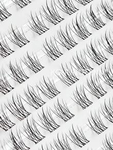 120 pezzi di ciglie finte a grappolo singolo, a forma di C, naturali, per occhio sinistro e destro, estensioni di ciglie naturali, grappoli di ciglie per make-up fai-da-te a casa, stile giapponese