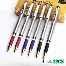 2 piezas Edición Limitada Bolígrafos de Firma, Punta Fina de 0.5mm, Tinta de Secado Rápido, Azul/Rojo/Negro, Ambidiestro, Body de Plástico Redondo, Punta Ancha, Tapa de Apertura con Clic, Escritura Suave, Adecuado para Oficina, Escuela, Artistas