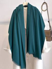 FADZOYLE 1件装女士优雅纯色围巾羊绒披肩头巾，四季皆宜，秋冬季保暖，短流苏加长款，简约优雅，多功能颈部围巾，适合办公室、户外、日常使用，可作礼物、晚宴、婚礼配饰，也可作为礼服搭配。 - 彩色 - 查看 28