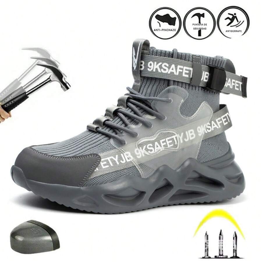 Men Work & Utility Shoes - Grey - View 1