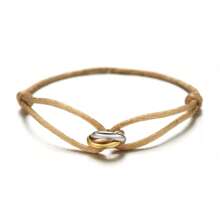 1 件不锈钢三位一体手链 3 色圆形金属扣带可调节尺寸手链 男女 DIY 手链