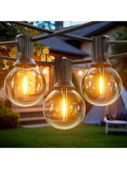 45m/150ft Festoon Lights Outdoor - IP45 Waterproof LED String Lights With 73+3 Shatterproof G40 Bulbs, Mains-Powered Garden Lights For Patio, Yard, Wedding (Warm White 2700K, Energy Class E)