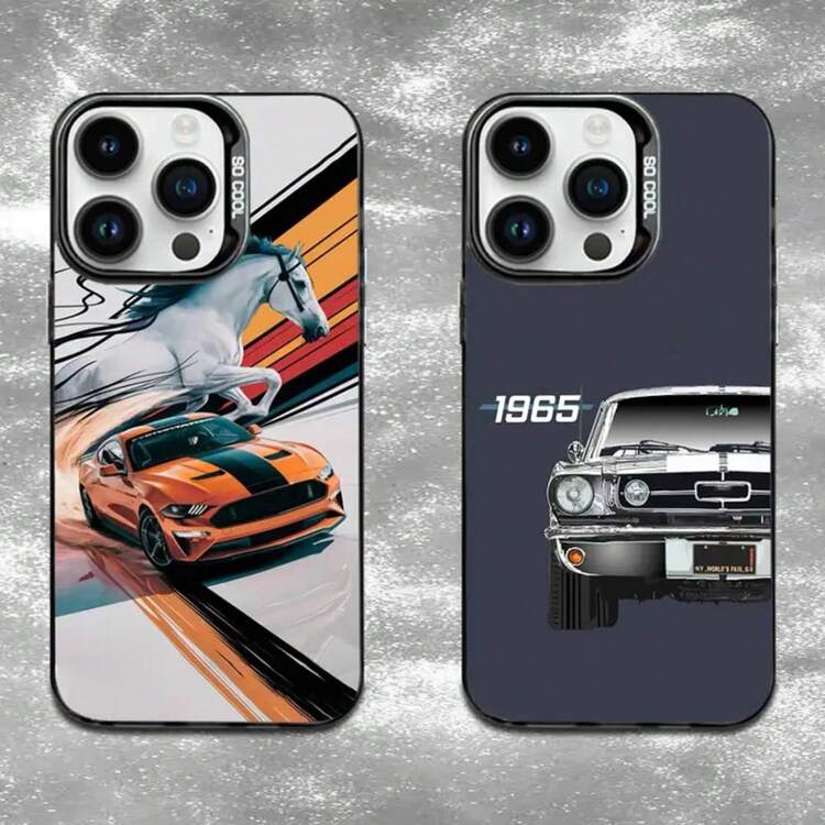 Funda para teléfono Car F-FordS M-Mustang para 17,16,15,14,13,12,11,Pro,E,MAX, cubierta negra mate a prueba de golpes - z7 - Añade 1