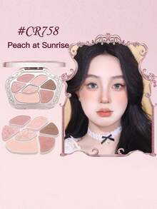 COLORROSE 7-Color Western Retro Eyeshadow Palette, Matte & Shimmer Eyeshadows, High Pigmentation, Long-Lasting, Smooth Texture, With Mirror, Multi-Function Makeup Palette Including Highlighter & Blush - CR758 - 查看 7
