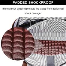 Bolsa para computadora portátil para mujer, resistente al agua, clásico, 15,6" - Negro y Marrón - Ver 3