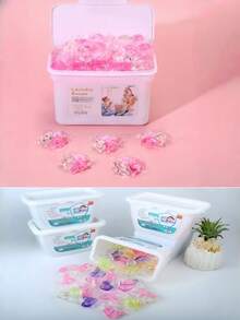 5-In-1 Laundry Detergent Capsules, Fragrance Beads, Fabric Softener, Concentrated Laundry Liquid, Laundry Pearls, Deep Cleaning Stain Removal Laundry Pearls, Long-Lasting Fragrance, Lint Removal, 50pcs 3-In-1 Cherry Blossom Laundry Detergent Capsules, Powerful Cleaning, Softening, Stain Removal Laundry Balls (Random Old/New Version)