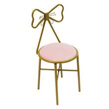 SENDERPICK Modern Pink Butterfly-Shaped Vanity Chair, Dining Chair, Makeup Chair, Butterfly Backrest Chair, 78cm Simple Metal Dressing Table Makeup Chair With Stool Velvet Chair - Màu Hồng baby - Xem 5