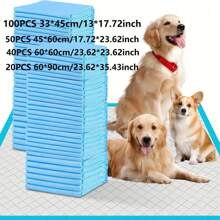 100/50/40/20pcs Super Absorbent Pet Pee Pads, Designed For Large, Medium And Small Dogs Training. Super Absorbent, Leak-Proof, Odor Eliminating, Easy To Clean, Disposable. Suitable For Puppies, Kittens, And Medium/Large Dogs Indoor Training And Daily Use. [Quantity Varies By Specification]