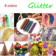 6 色艺术创作细闪粉，剪贴簿 DIY 树脂手工蜡烛闪粉 7 克瓶装闪粉亮片瓶装金粉
