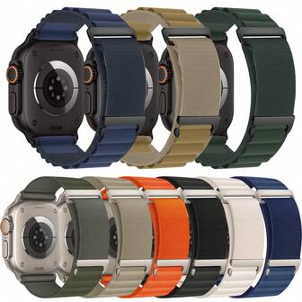 Bucle compatible con Apple Watch Ultra 2/Ultra, correa de reloj de nailon compatible con IWatch Ultra SE/SE 2 Series 11 10 9 8 7 6 5 4 3 2 1 de 49mm 46mm 45mm 44mm 42mm 41mm 40mm 38mm