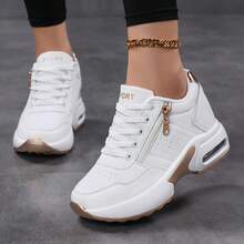 SOSENFER Women's Wedge Platform Sneakers, A Chic, Casual And Comfortable Platform Shoe For Women - Platinum - View 6