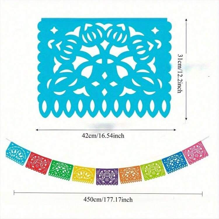 1/3 lá cờ nhựa hình tam giác cờ Mexico, tổng chiều dài 4,5m, kích thước mỗi lá cờ khoảng 7,87" x 5,24". Trang trí tiệc theo chủ đề Mexico, thích hợp sử dụng trong nhà và ngoài trời, lý tưởng cho ngày 5 tháng 5. - 1PC Biểu ngữ chim Mexico - Xem 2
