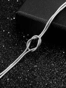 1件打结脚链，优雅打结图案，经典脚饰，永不过时的配饰 - 繩結腳鍊 - 查看 5