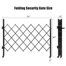 Puerta plegable, puerta de acordeón de acero, puerta metálica expandible, puerta de tijera enrollable de 360° para patios, garajes, jardines.