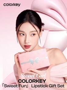 COLORKEY 5PCS Matte Lip Tint Gift Set,Liquid Lipstick,Matte,Lip Gloss,Long-Lasting,Silky Creamy,Non-Stick Cup,Weightless,For Beginner For Women For Daily Use,Gift For Women Mom Wife Sister Teen Girl Friend,Christmas,Christmas Gifts,Makeup