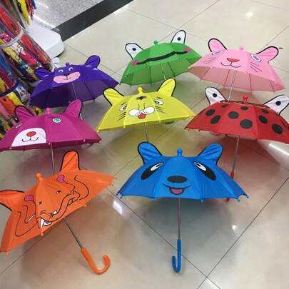 1pc Random Pattern Mini Cute Animal Ear Umbrella, Kids Toy Umbrella, Prop Umbrella, Photography Decor Umbrella, 50cm Diameter,Spring Summer Picks,Brides Maid Gifts,Room,Bedroom Decor,Beach,Travel,For Men,For Women,Vacation,Cute Stuff