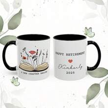 1 pieza Taza con diseño personalizado del nombre de jubilación, taza de texto personalizado, taza de café personalizada, taza de familia personalizada, crea tu propia taza, taza personalizada con nombre para café, regalo de recuerdo de jubilación, regalo para mejor amigo, regalo de jubilación para mamá/papá/abuelo/colega/amigo