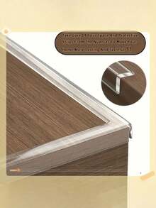 Pacote com 1 tira de proteção de canto de silicone, tira anticolisão transparente, design sem chumbo espesso, adequada para cantos de mesa, paredes e peitoris de janelas, não danifica móveis, pode ser cortada livremente, multifuncional, transparente e durável