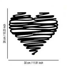 1 pièce Décoration murale minimaliste en métal en forme de cœur pour chambre à coucher, salon, mur de galerie, cadeau d'amour, décoration de maison, décoration de chambre, décoration murale, cadeau pour anniversaire, remise des diplômes, Saint-Valentin, mariage - Noir - Voir 17