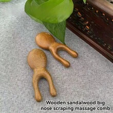 NEFOUME Natürlicher Sandelholz Massagekamm | Antistatisch | Kammzähne Massage + Gua Sha Schaben | Simulierte Doppelfinger-Augenmassage | Ergonomischer rutschfester Griff | Geeignet für Kopf, Nacken, Schulter, Beine und mehr Bereiche, Haare, Haarpflege, Schule, Rückkehr zur Schule, Reisen, Reiseaccessoires, Haushaltsartikel, Spa, Massagetool, Massage, Massagegerät, Spa - Braun - Übersicht 12