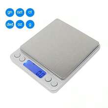 Digital Kitchen Food Scale Gram Scale 500g/0.01g, High Precision Kitchen Scale Multifunctional Stainless Steel Pocket Scale With Back-Lit LCD Display Tare PCS Features Silver