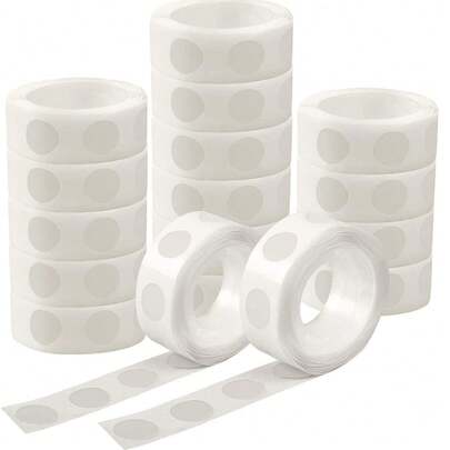 500pcs/5rolls Double-Sided Adhesive Dots, Transparent Balloon Glue Removable Glue Dots, Craft Glue Dots For Balloons, Christmas Party Gifts