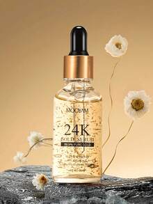 IREV 30毫升24K金玻尿酸精华液，含金箔，减少皱纹，紧致肌肤，富含维生素E和视黄醇玻尿酸精华 - 黃色 - 查看 10