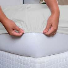 Double Bed Set With Elastic Fitted Sheet, 3 Pieces, 100% Micro Percale, 400 Thread Count, And Pillowcase - Xám - Xem 3