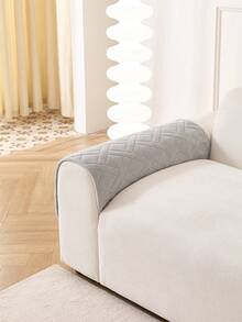 1 pieza Funda de sofá de terciopelo de leche con relieve ultrasónico estilo bohemio, de tela suave y aterciopelada, antideslizante, apta para todas las estaciones, fácil de limpiar y lavar a máquina, se ajusta a sofás de 1, 2, 3 y 4 plazas y seccionales, perfecta para la decoración del hogar en la sala de estar, oficina, dormitorio y exteriores