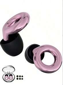 1 par de tapones para los oídos de segunda generación - Hechos de material de silicona, tapones para conciertos, protección auditiva de alta fidelidad con reducción de ruido, adecuados para el trabajo y personas sensibles al ruido, incluye una caja de almacenamiento + 4 pares de tapones reductores de ruido en tallas X, S, M, L. Esencial para el regreso a la escuela. Evita que el compañero de cuarto ronque.