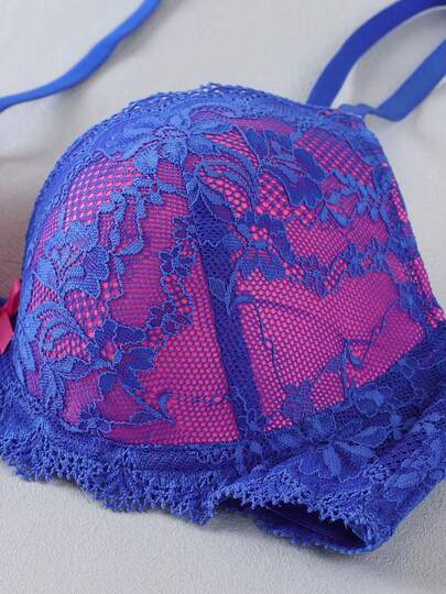 Set Kanten Verleidelijke Push Up Bra, Anti Sagging view 3