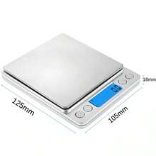 Digital Kitchen Food Scale Gram Scale 500g/0.01g, High Precision Kitchen Scale Multifunctional Stainless Steel Pocket Scale With Back-Lit LCD Display Tare PCS Features Silver