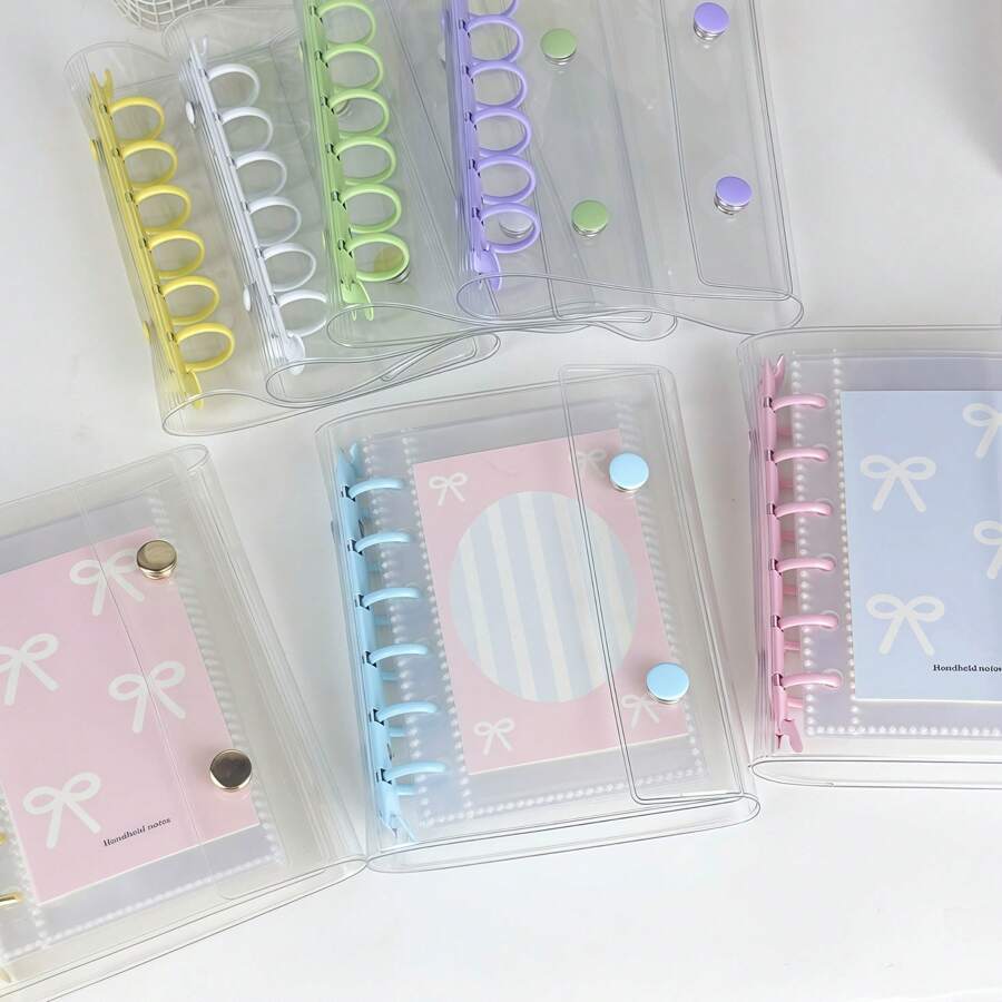 A7 Transparent Portable File Folder With Double Snap Design, Can Store Beautiful Photos, Can Be Used As Photo Album, Money Saving, Stationery, Notebook, Sticker Book, Office Supplies, School Supplies, Back To School